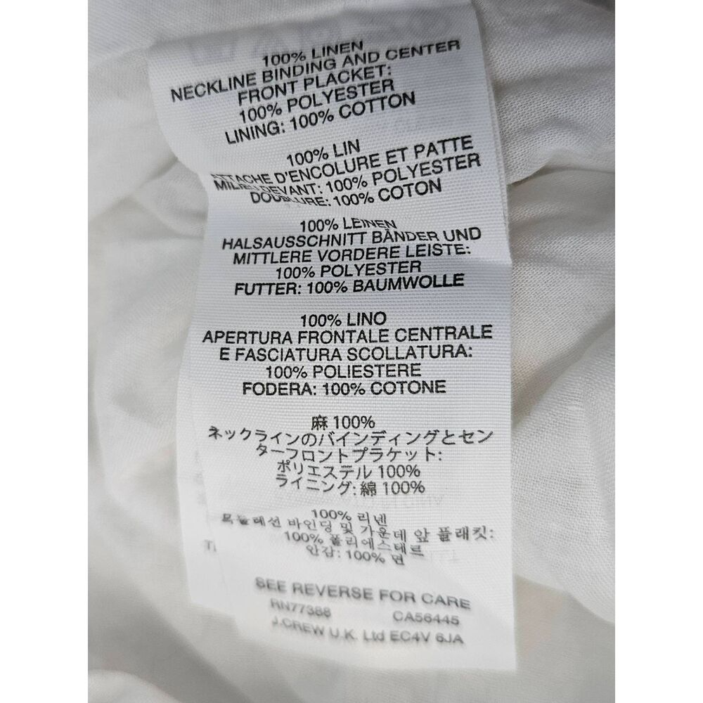 J Crew White Linen Sleeveless Maxi Dress Womens Size XXS - Picture 9 of 11